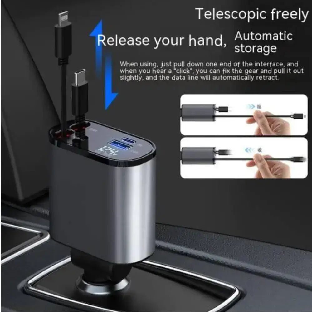 FAST 100W Car Phone Charger Lighter USB And TYPE - C Adapter - Xcellife